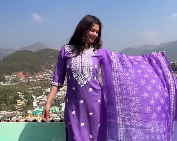 Scenic Orange Ethnic Suit