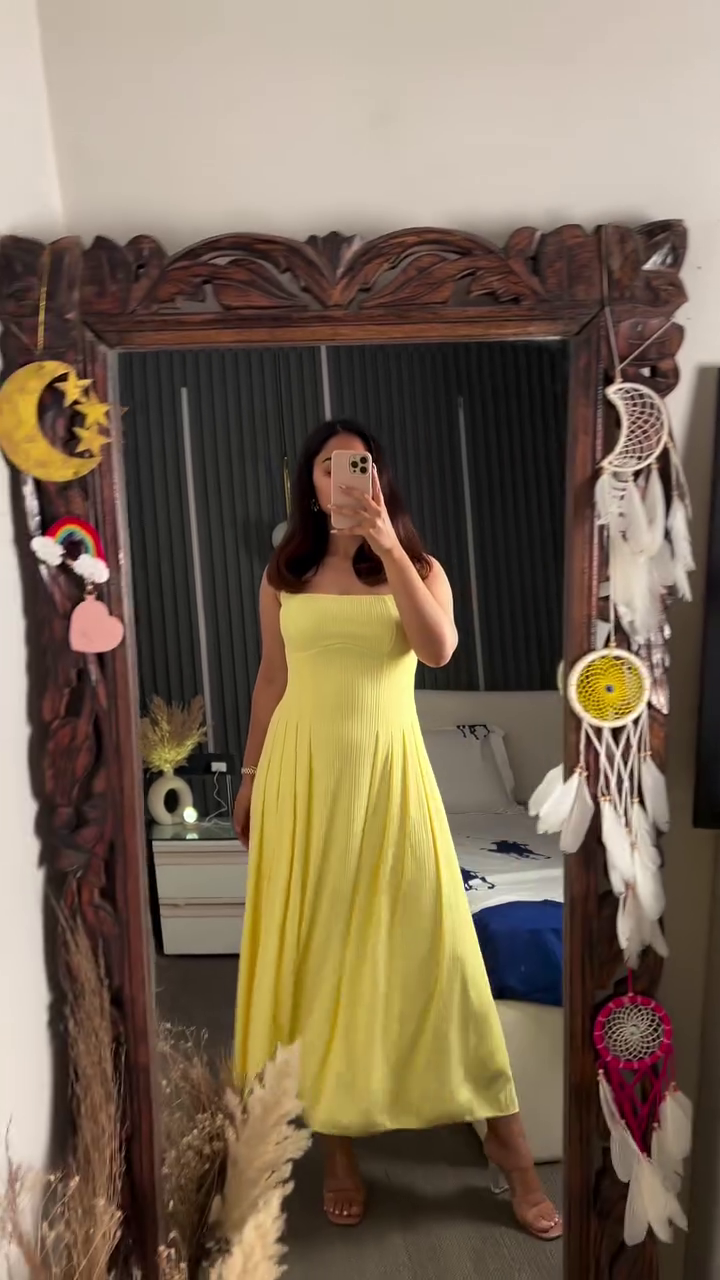 Sunshine Yellow Midi Dress