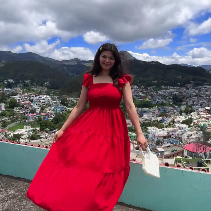 Rust Tiered Maxi Dress