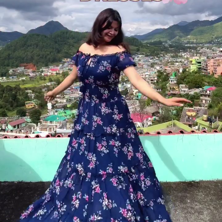 Floral Red Flowy Maxi Dress