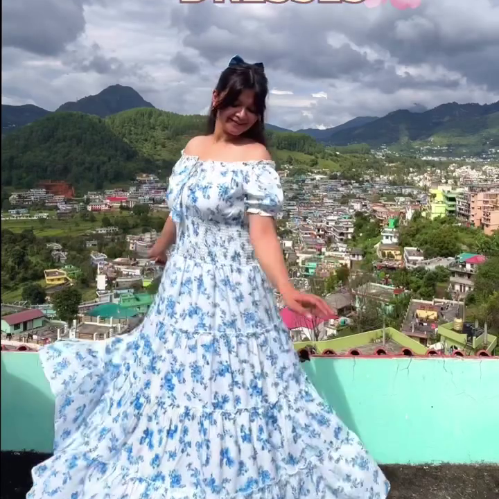 Floral Red Flowy Maxi Dress