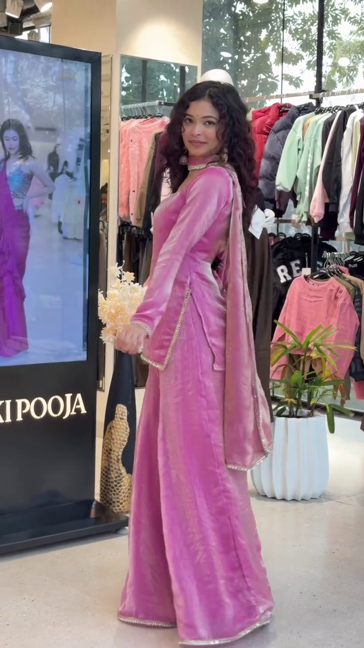 Pink Festive Co-ord Set