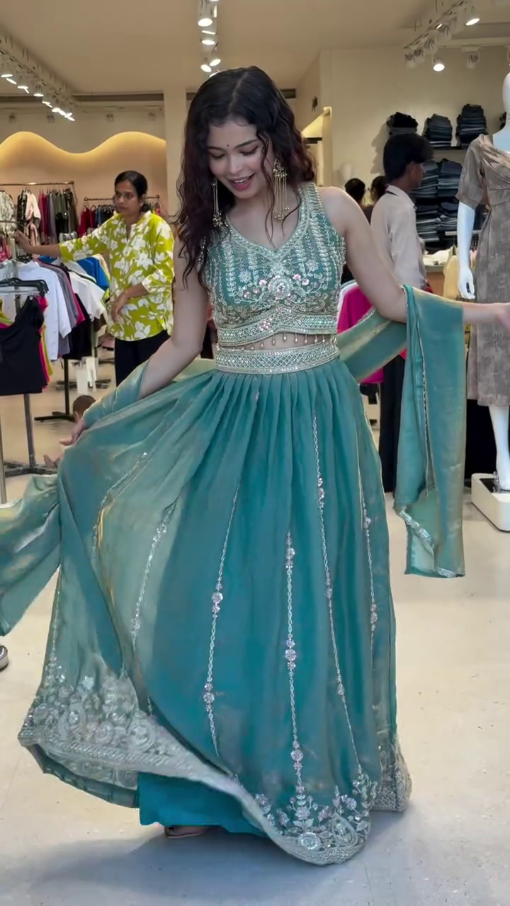 Teal Dream Lehenga