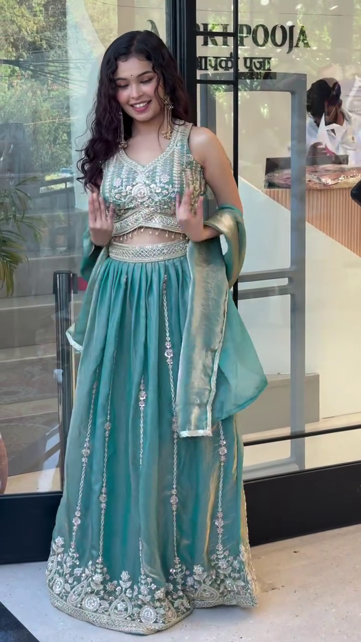 Teal Dream Lehenga