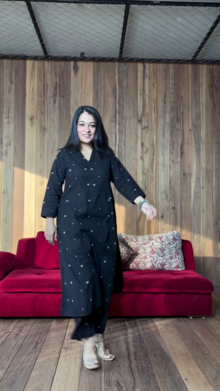 Green Printed A-Line Kurta Set