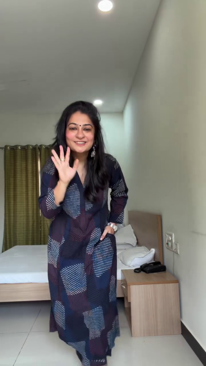 Indigo Patterned Kurta Set