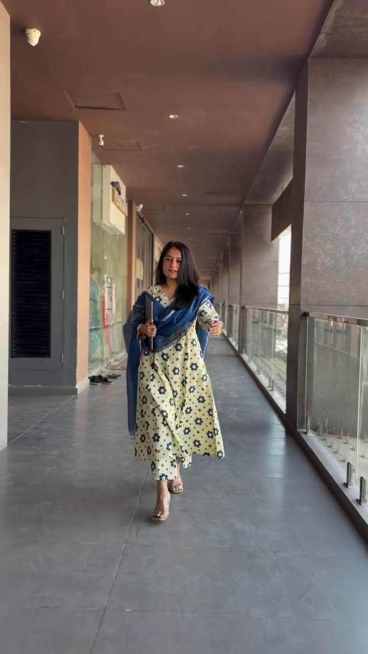 Red Ethnic Printed Kurta Set