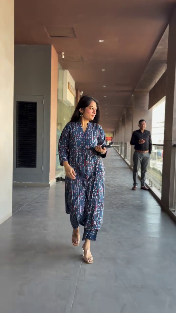 Red Ethnic Printed Kurta Set