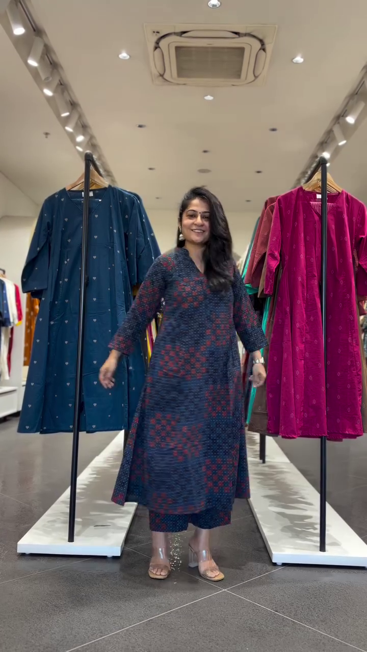 Brown Floral Kurta Set