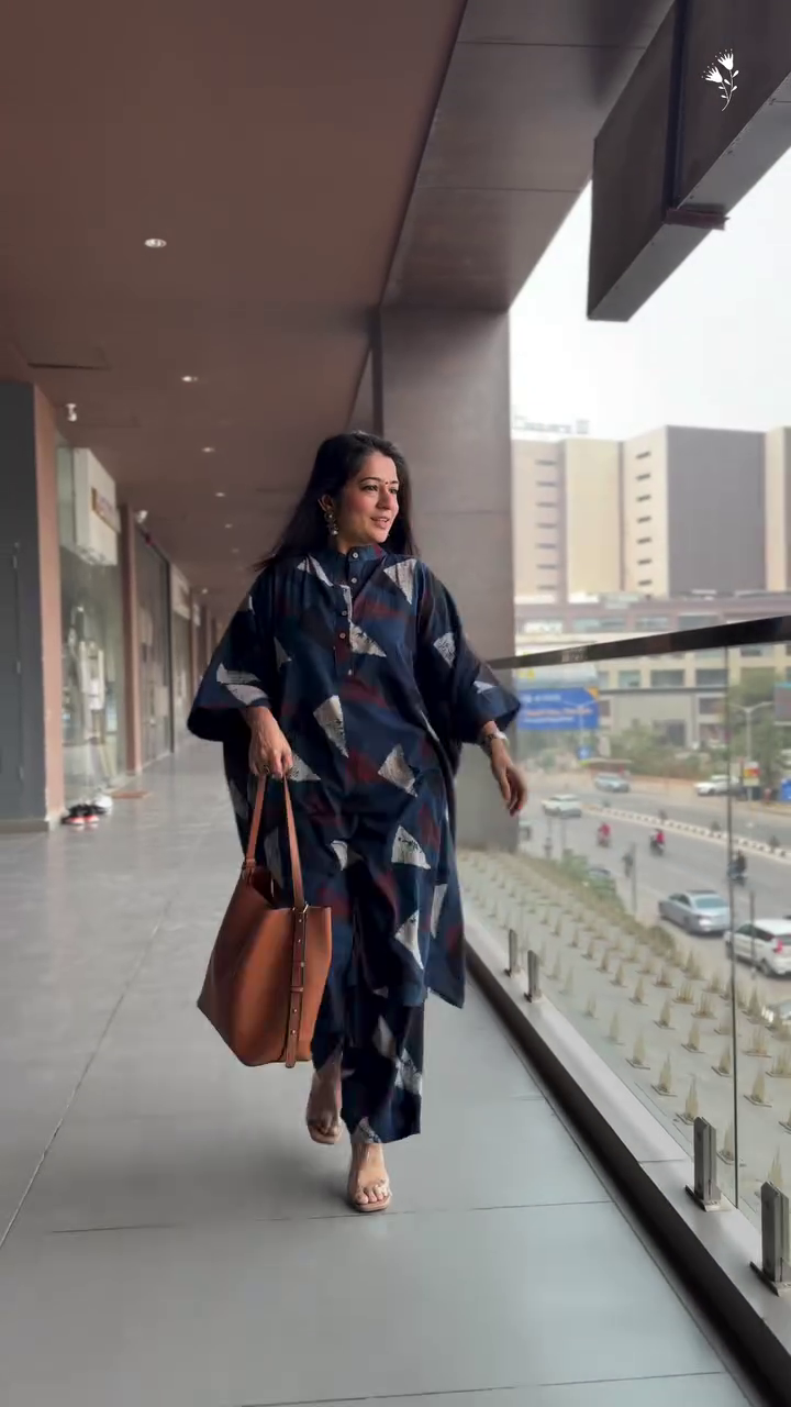 Maroon Striped Kurta Set