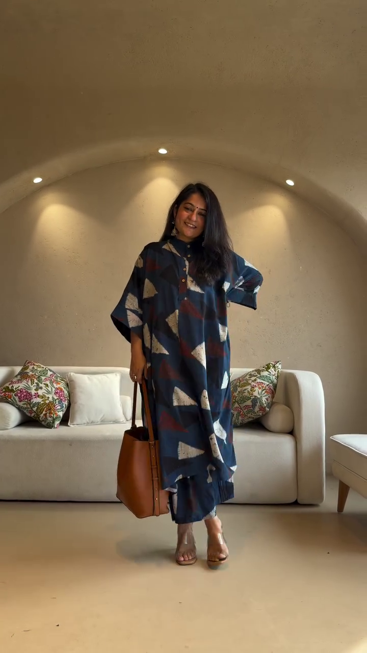 Wine Striped Kurta with Pants