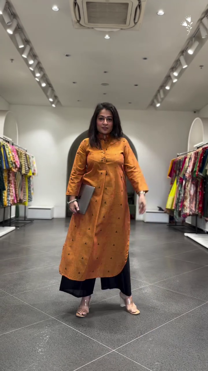 Blue Polka Dot Kurta Set