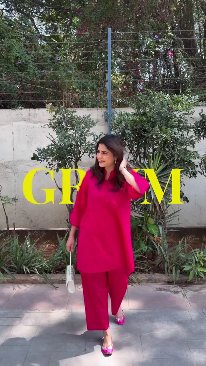 Bold Pink Kurta Co-ord Set