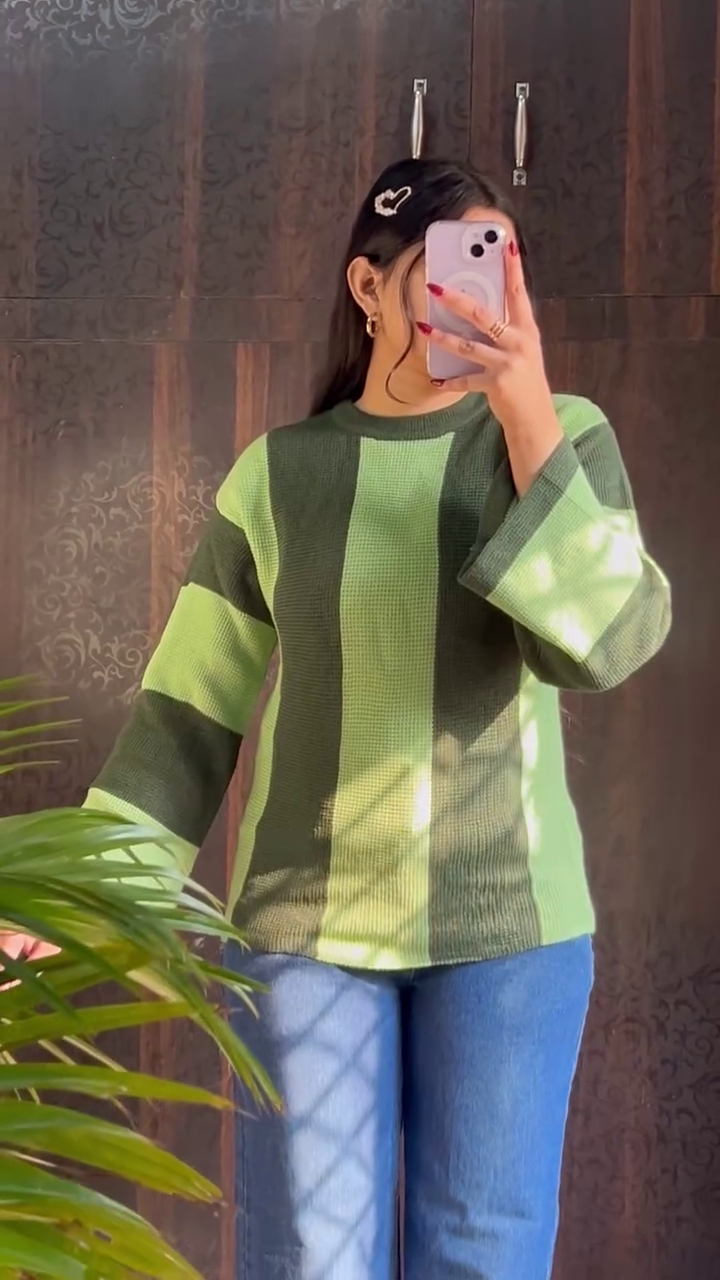 Pink Star Pattern Sweater