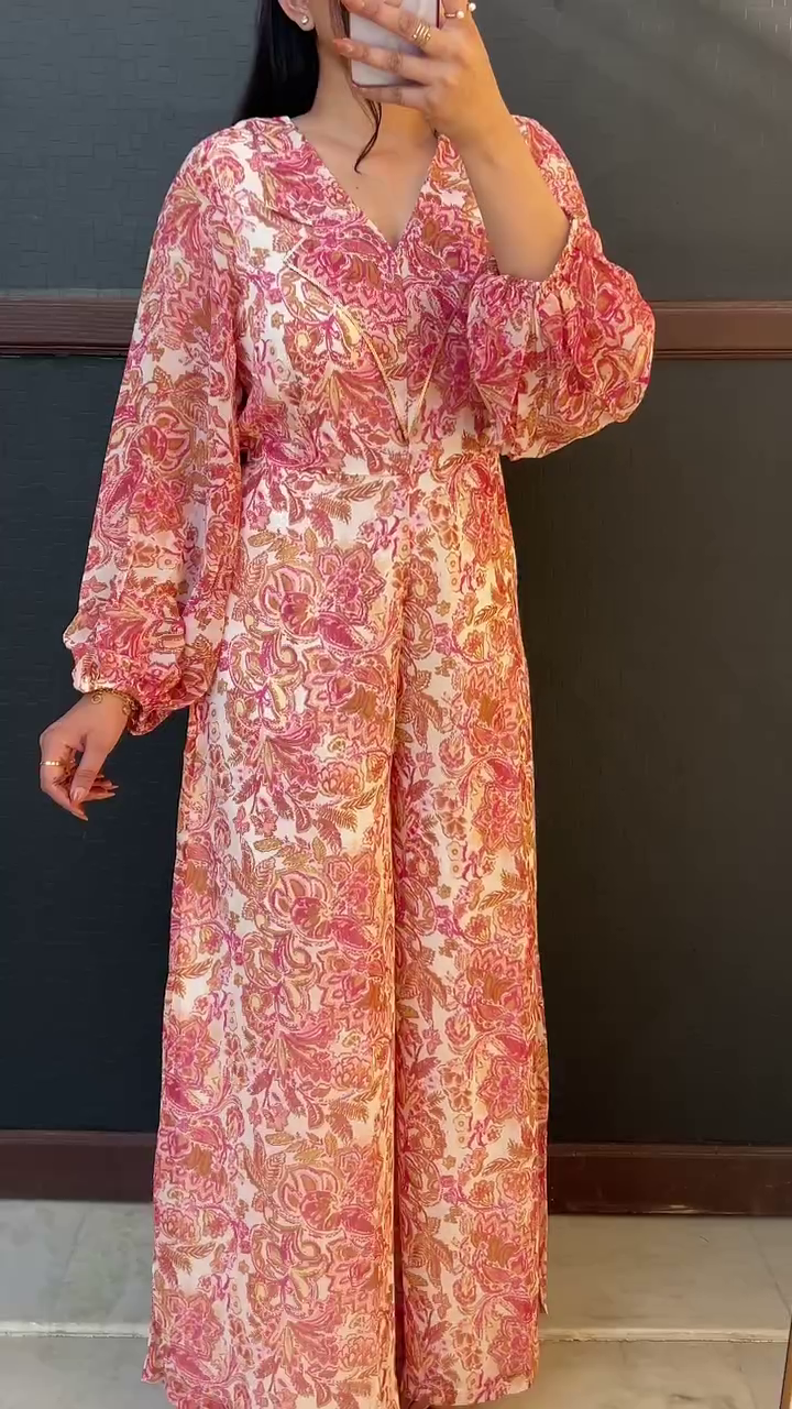 Black Floral Wrap Dress