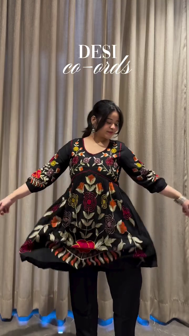 Elegant Peacock Co-ord Set