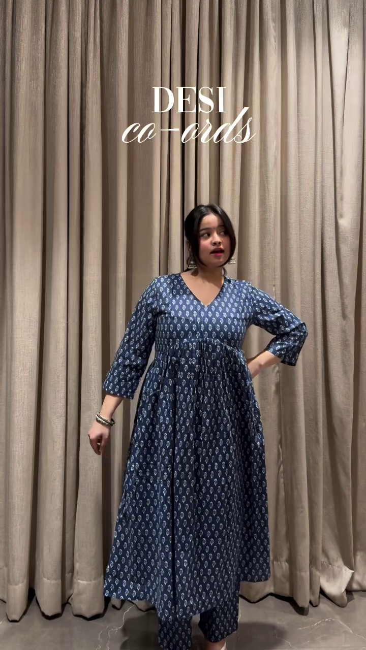 Elegant Peacock Co-ord Set