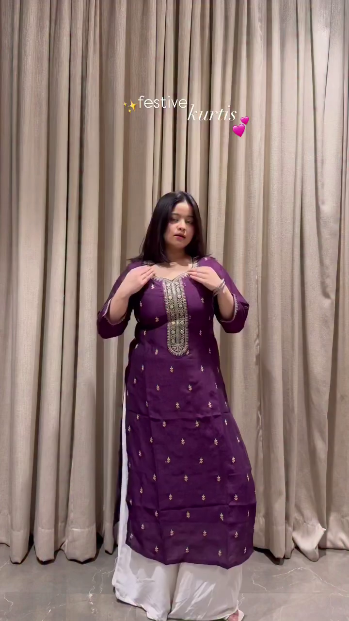 Festive Purple Kurti