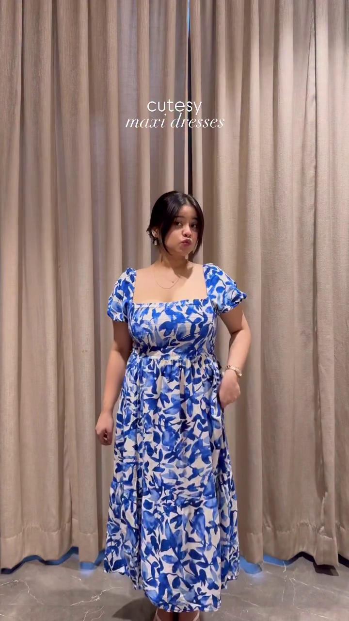 Blue Floral Maxi Dress