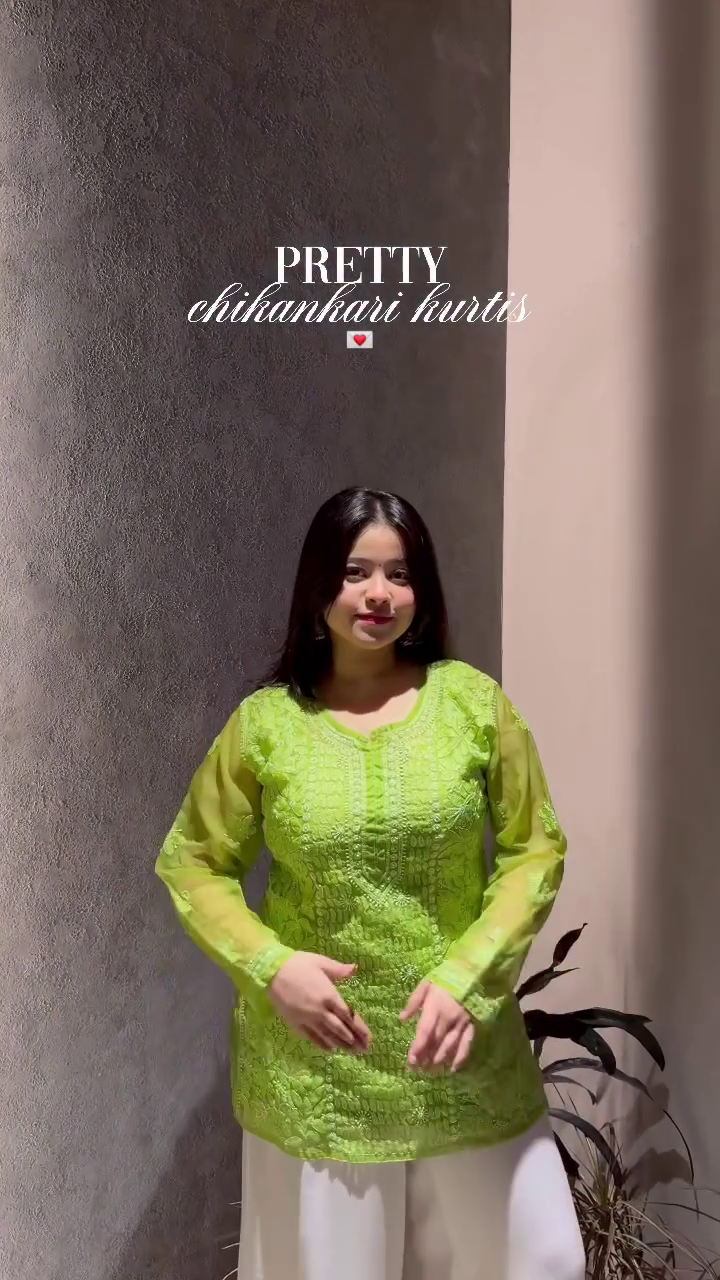 Grey Chikankari Kurti