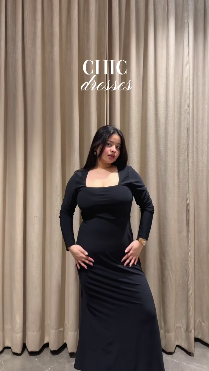 Off-Shoulder Black Dress