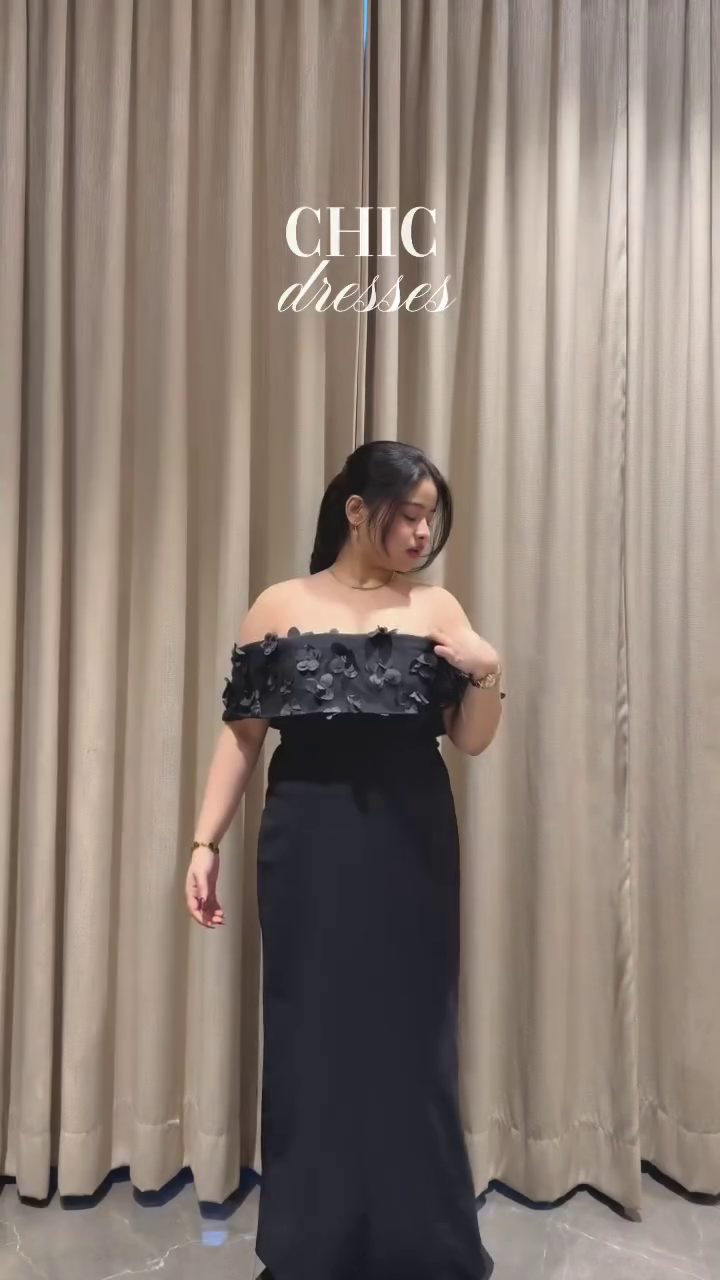 Off-Shoulder Black Dress