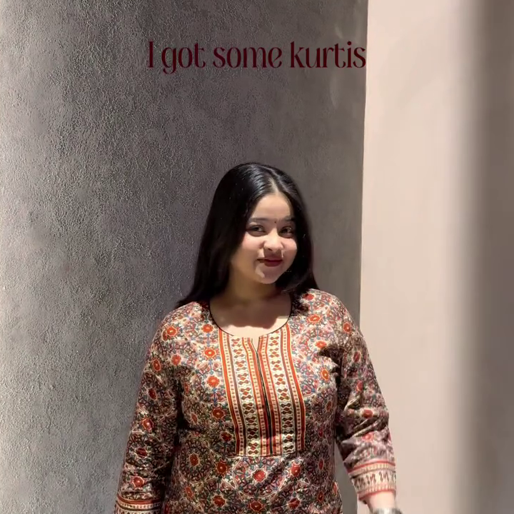Rust Printed Kurti