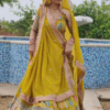 Sunshine Royalty: Traditional Rajasthani Bridal Lehenga in Mustard Yellow