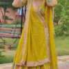 Sunshine Royalty: Traditional Rajasthani Bridal Lehenga in Mustard Yellow