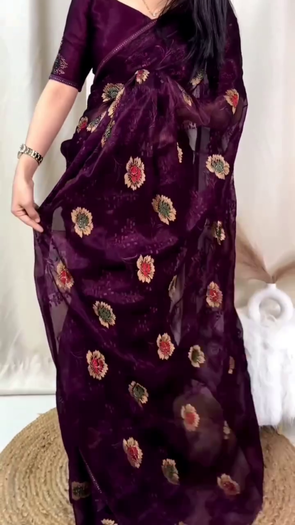 Women's Beautiful Sitara Chiffon Saree with Blouse – A Timeless Elegance