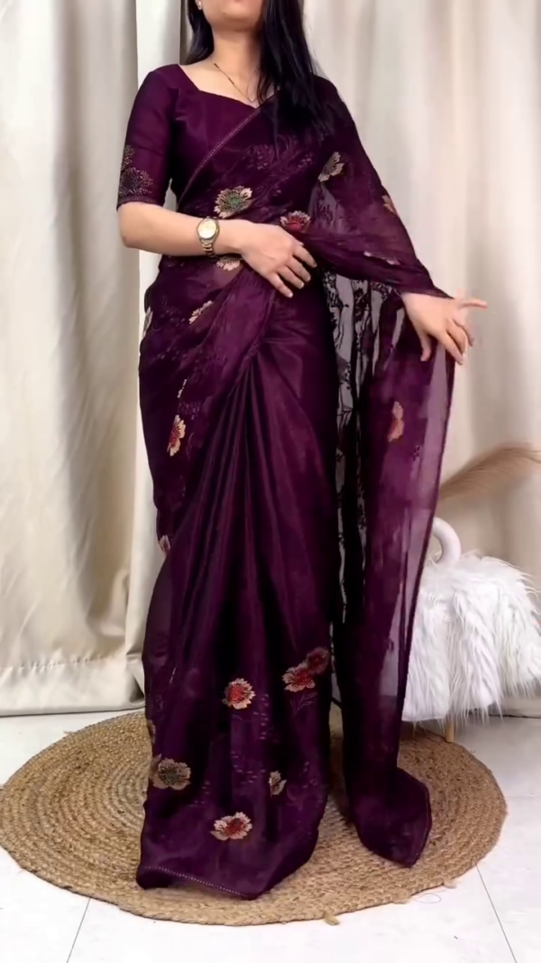 Women's Beautiful Sitara Chiffon Saree with Blouse – A Timeless Elegance