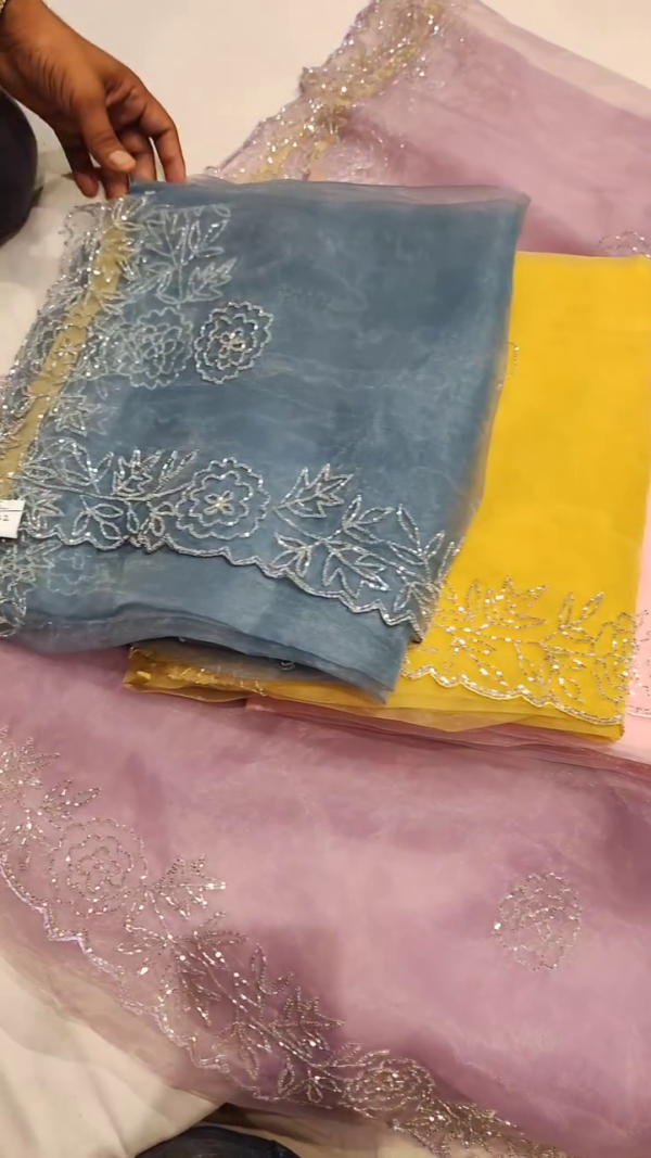 Elegant Embroidered Net Fabric – A Timeless Blend of Grace & Sophistication