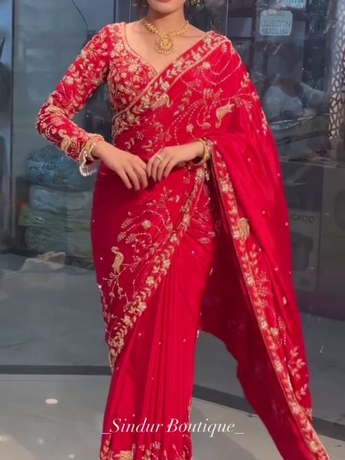 Beautiful Designer Heavy Georgette Sequin Saree – A Shimmering Blend of Elegance & Glamour