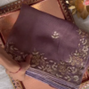 Elegant Zariwork Semi Crepe Unstitched Saree – A Perfect Blend of Tradition and Modernity