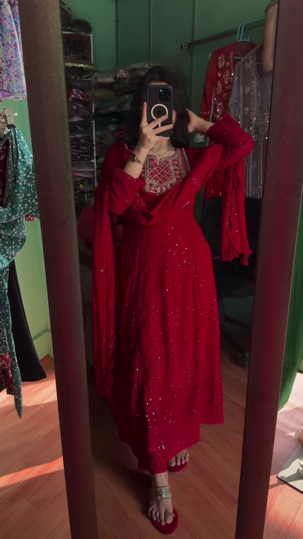 Exquisite Stylish Designer Wedding Anarkali Suit – A Perfect Choice for Your Special Day