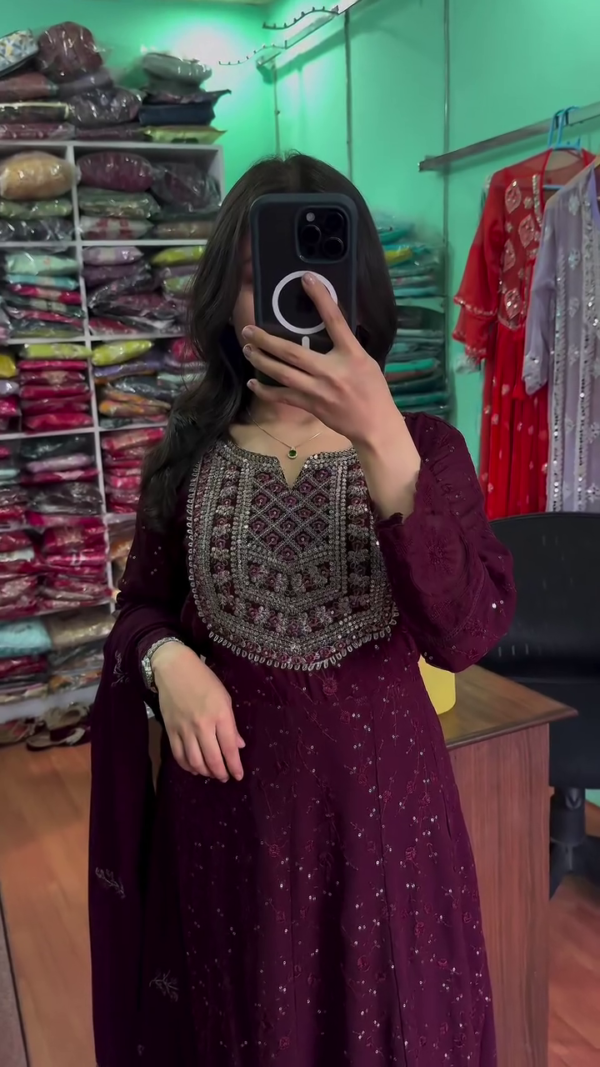 Exquisite Stylish Designer Wedding Anarkali Suit – A Perfect Choice for Your Special Day