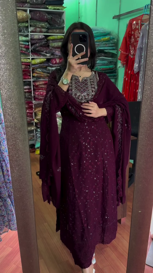 Exquisite Stylish Designer Wedding Anarkali Suit – A Perfect Choice for Your Special Day