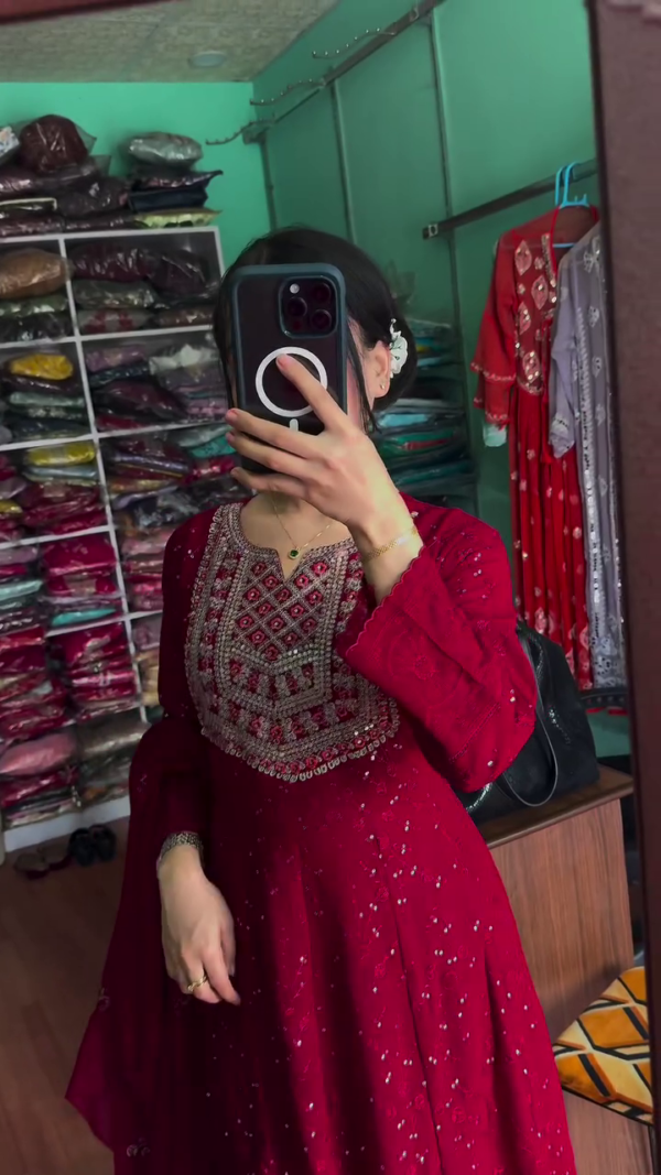 Exquisite Stylish Designer Wedding Anarkali Suit – A Perfect Choice for Your Special Day