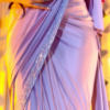 Peachy Peach Drape Ruffle Saree – A Contemporary Twist on Timeless Elegance