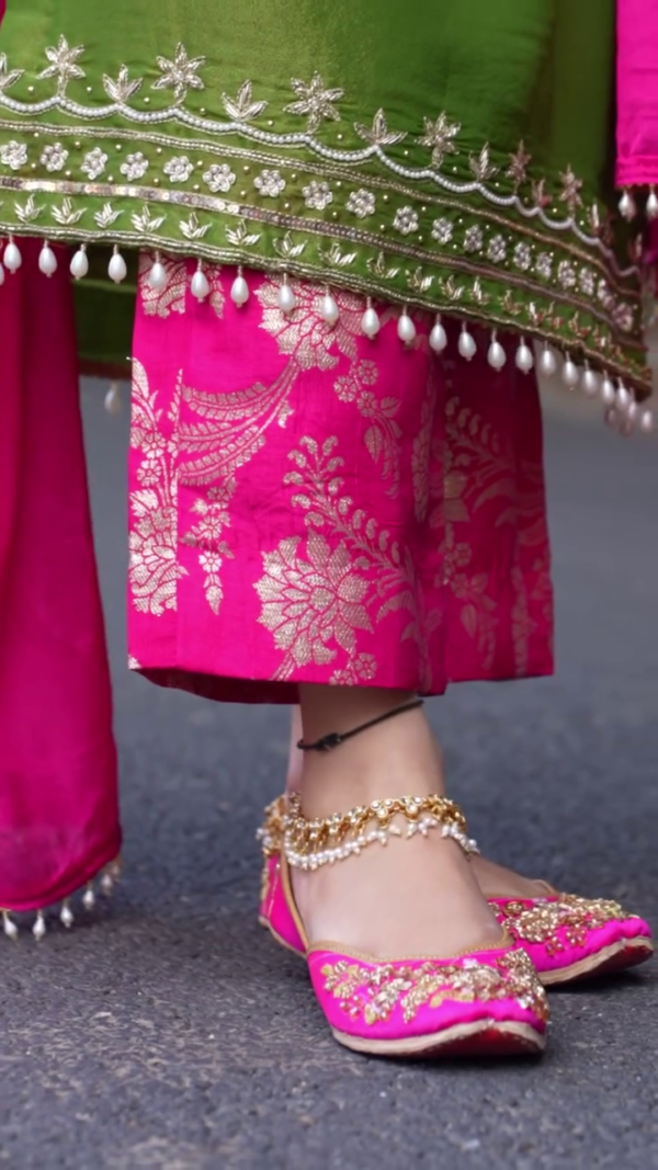 Women Printed Viscose Rayon Gown Kurta with Silk Dupatta – A Stylish Blend of Comfort and Elegance