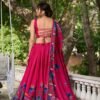 Embrace Elegance: Rani Pink Floral Print Lehenga