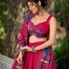 Embrace Elegance: Rani Pink Floral Print Lehenga