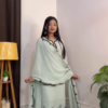 🤍 Ivory Classic Kurta Set with Ombre Chiffon Dupatta