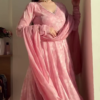 🌸 Blush Pink Anarkali Suit with Chiffon Dupatta