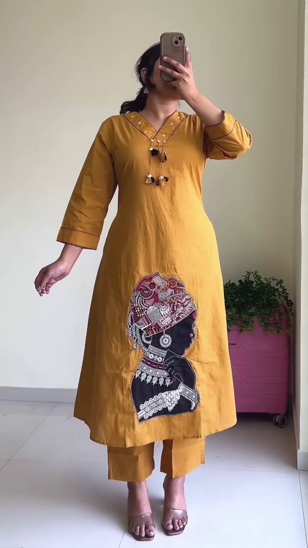 🤍 Ivory Sailboat Embroidered Kurta & Palazzo Set