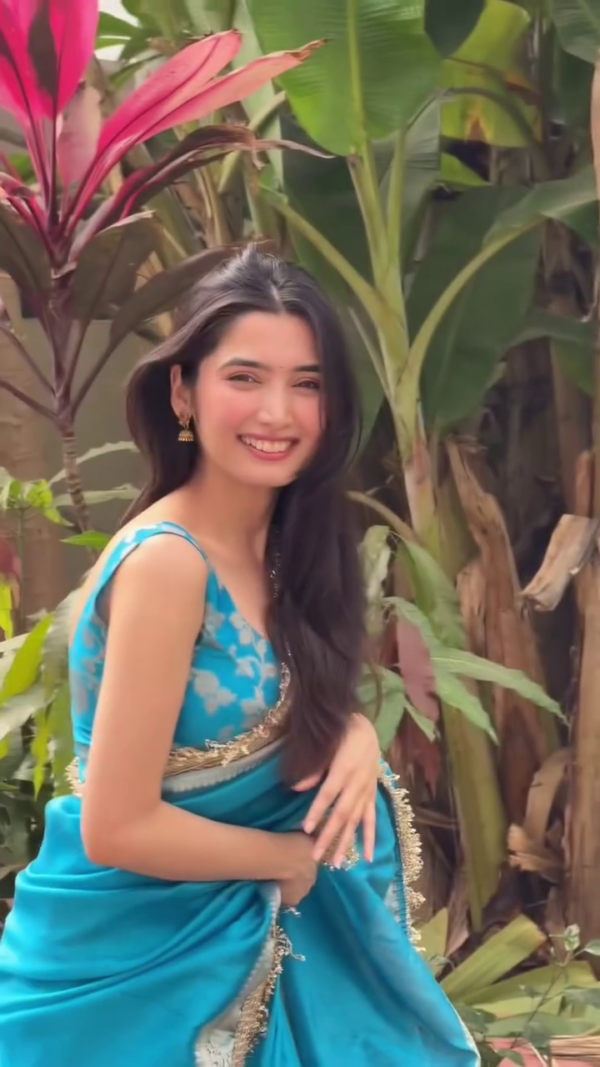 Elegant Teal Blue Saree with Golden Border