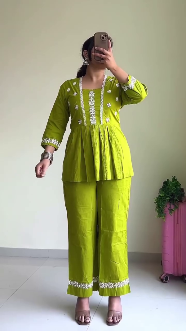 💙 Royal Blue Embroidered Straight Kurta Set