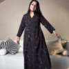 Navy Blue Geometric Printed Straight Kurta Dress