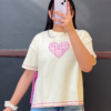 Off-White Heart Graphic Tie-Up T-Shirt