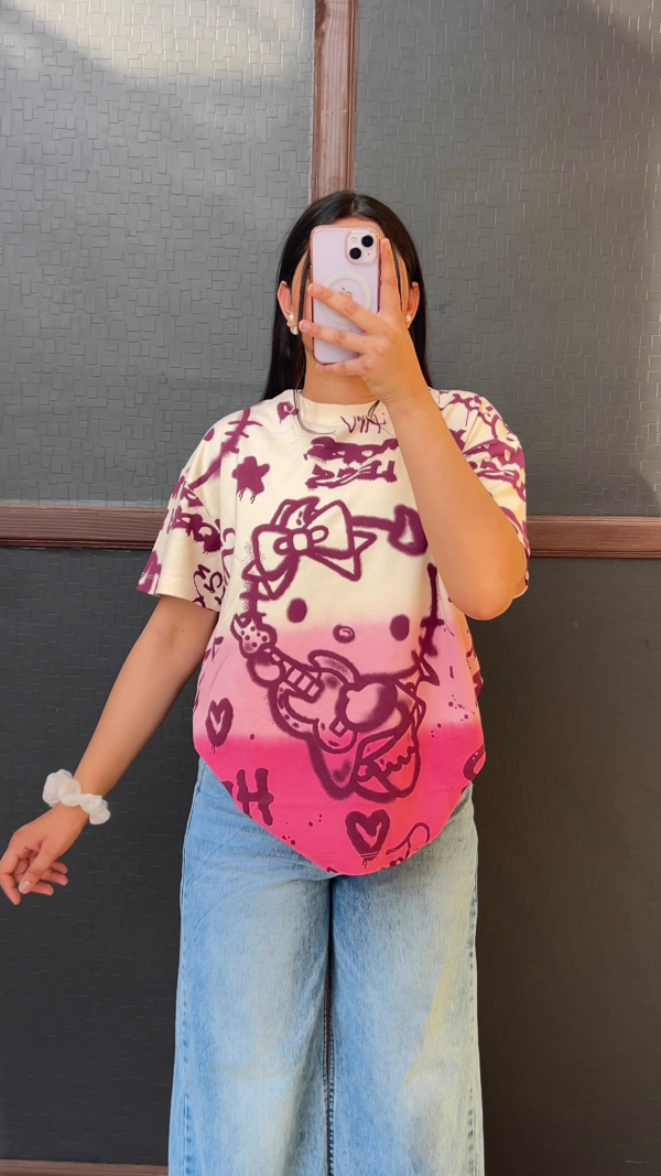 Off-White Heart Graphic Tie-Up T-Shirt